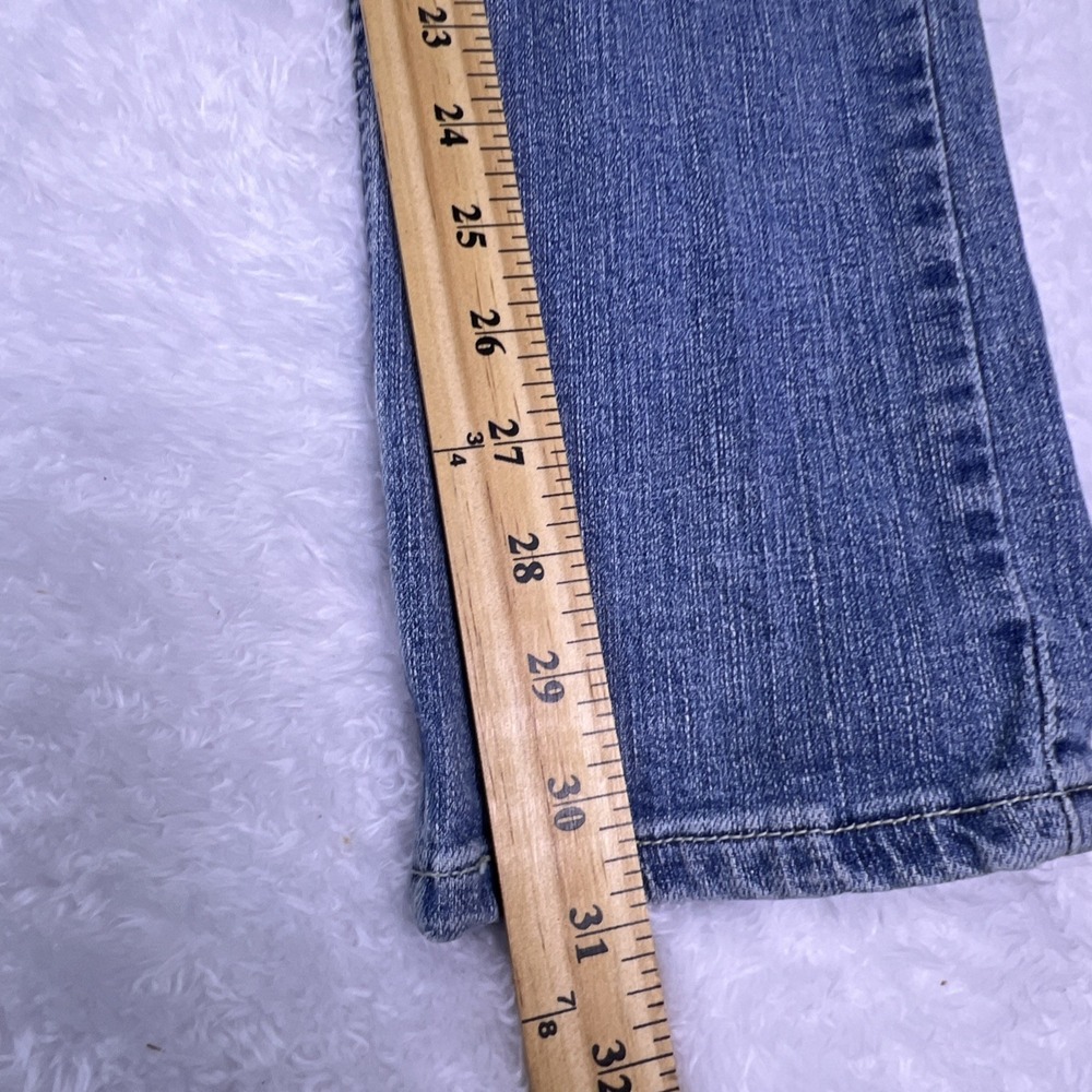 Y2K Levi's 524 Superlow Womens 9M LowRise Distressed Stretch Skinny Jean (30x31) - Picture 8 of 11